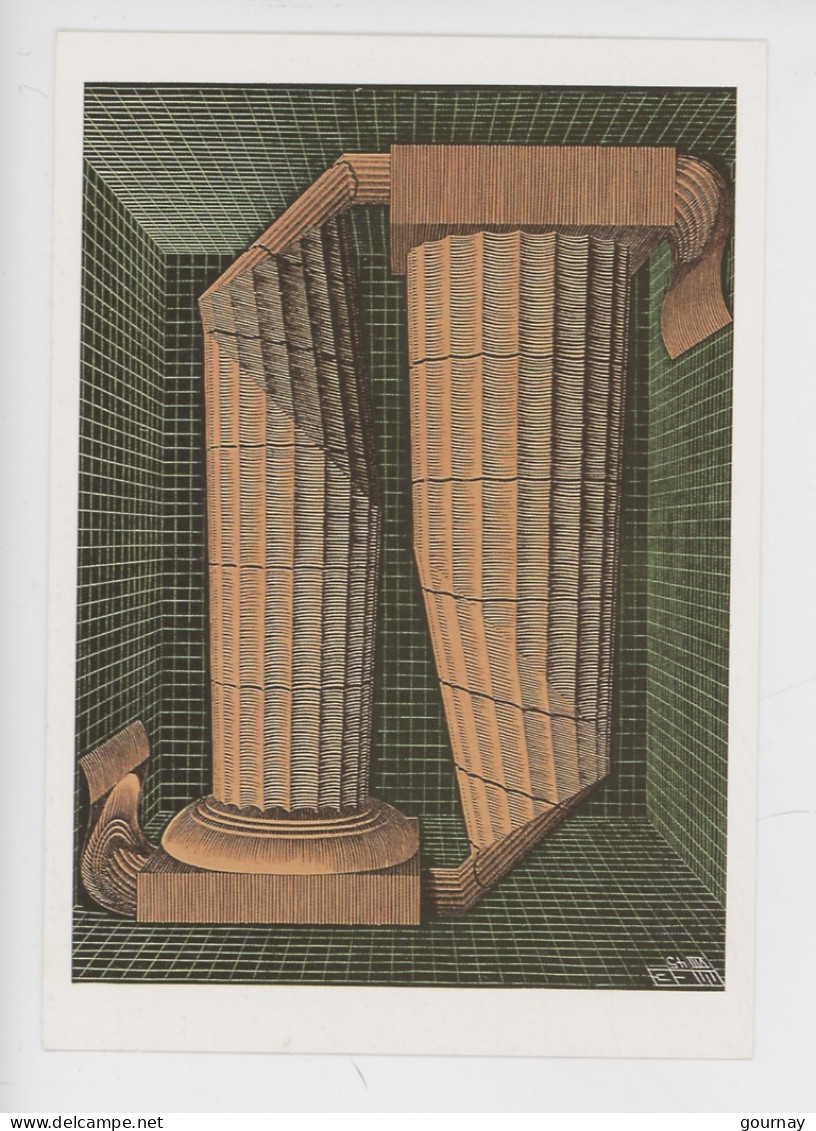 Maurits Cornelis Escher 1898-1972 "Doric Columns" 1945 Colonnes Doriques (cp Vierge) - Peintures & Tableaux