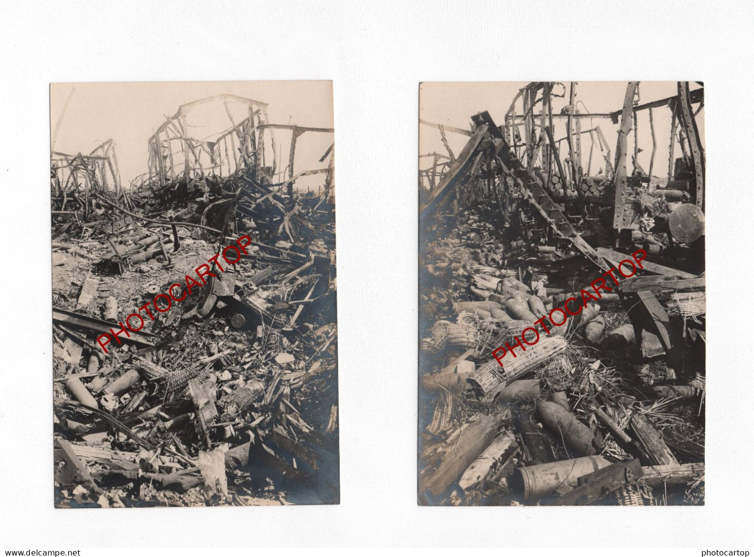 TRAIN De MUNITIONS Detruit-GARE-EXPLOSION-13x PHOTOS Allemandes Format CP-NON SITUEES-GUERRE 14-18-1 WK-Militaria- - Guerre 1914-18