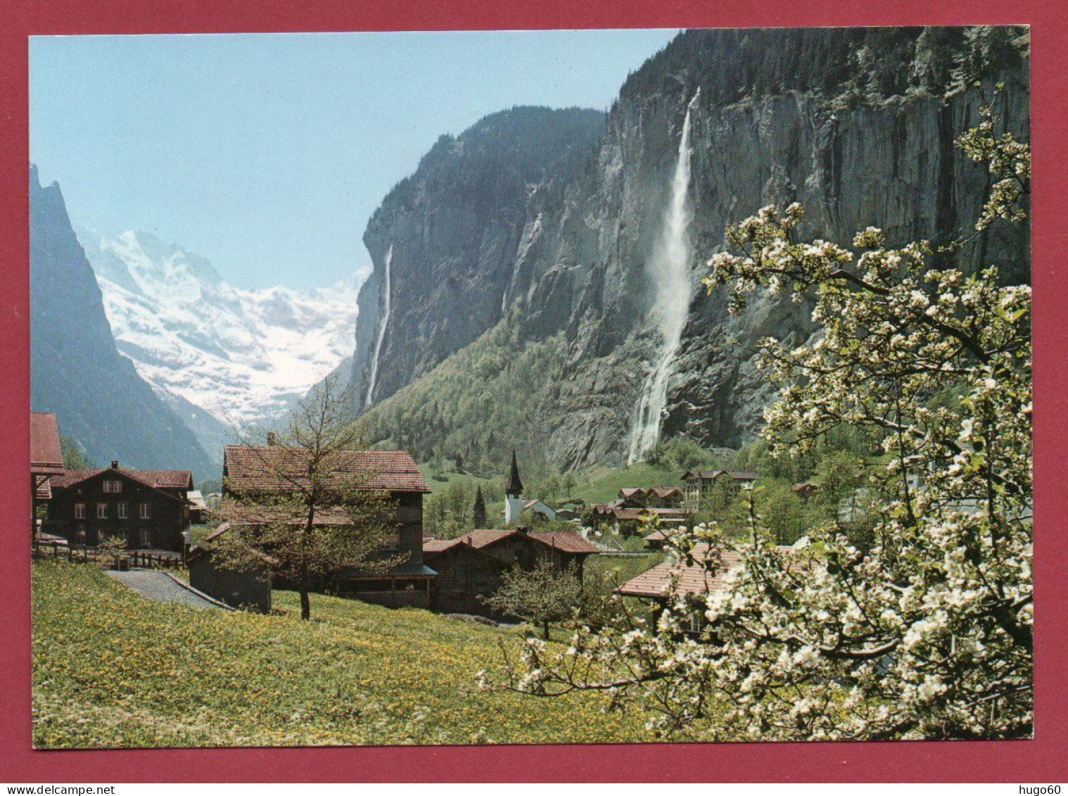 Lauterbrunnen Mit Grosshorn Und Staubbachfall - Lauterbrunnen