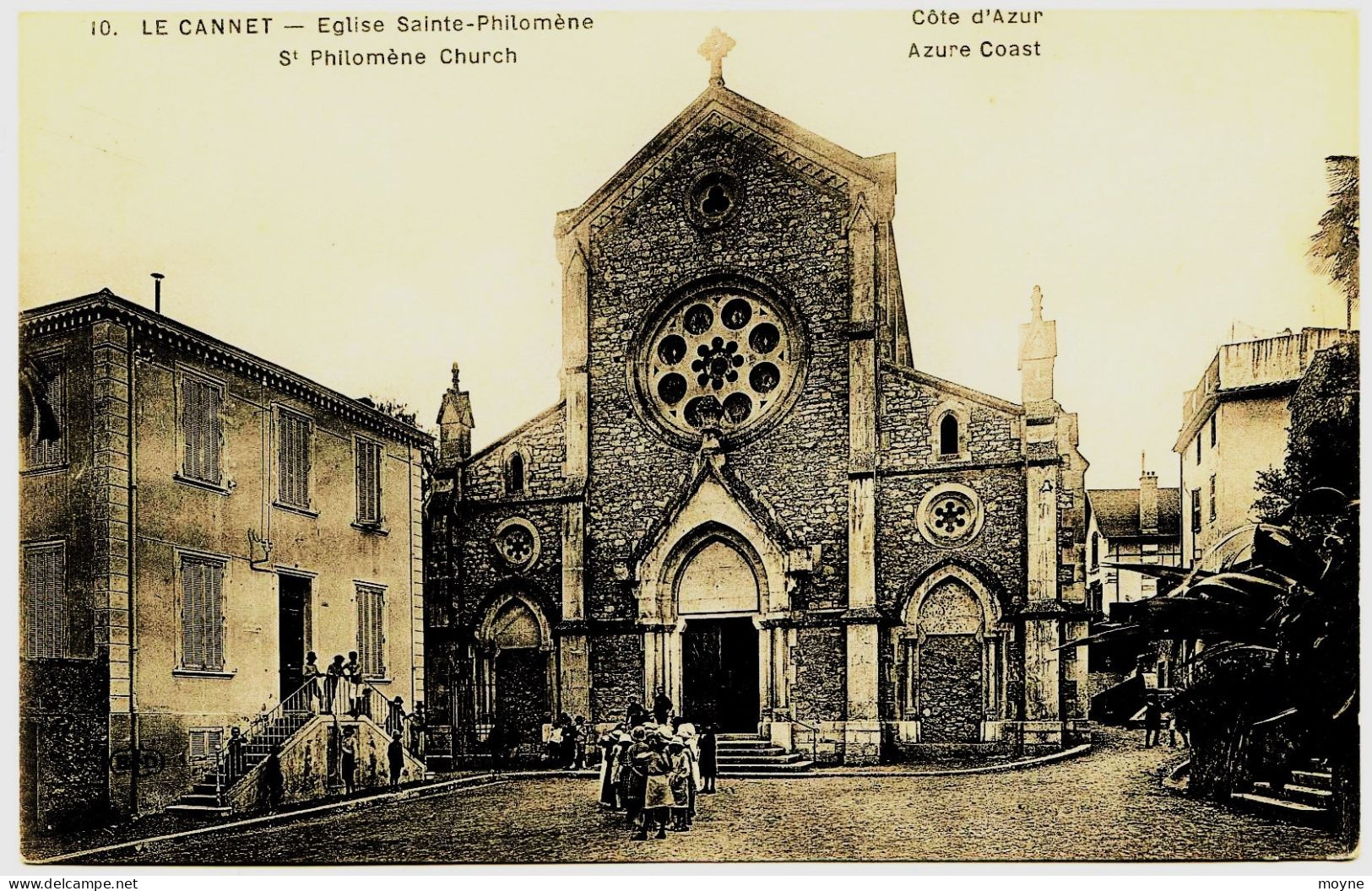 3467 - Alpes Maritimes - LE CANNET :  Eglise Ste Philoméne Les Enfants Sur La Place - Le Cannet