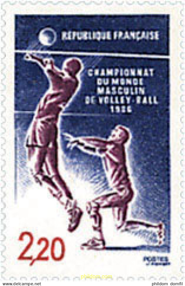 729548 HINGED FRANCIA 1986 CAMPEONATO DEL MUNDO DE BALONVOLEA - Sonstige & Ohne Zuordnung