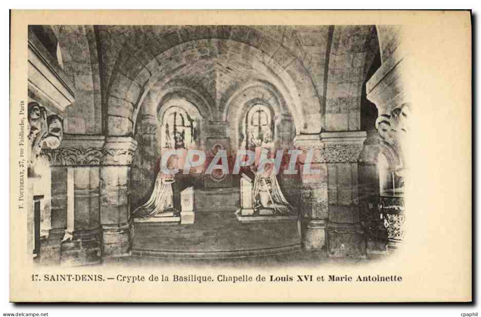 CPA Paris Saint Denis Crypte De La Basilique Chapelle De Louis - Museen