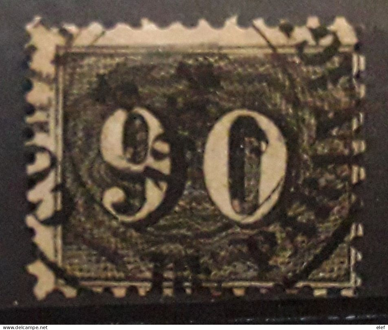 BRASIL BRESIL BRAZIL 1850 - 1866, Chiffres Yvert No 15 B, 90 R Noir Dentele 13 1/2 O PARANAGUA , TTB PEU COURANT - Usados