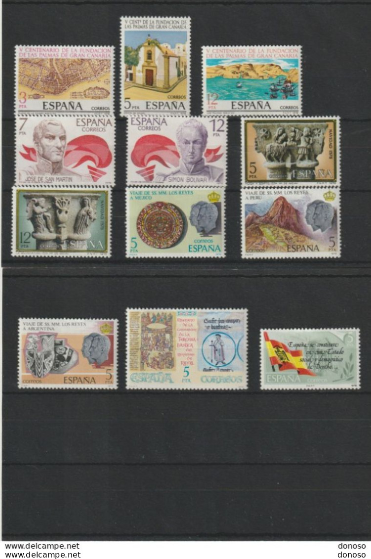 ESPAGNE 1978  Yvert 2123-2125 + 2135-2138 + 2149-2153 NEUF** MNH - Neufs