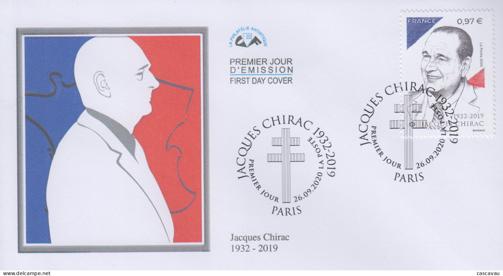 Enveloppe    FDC  1er   Jour    FRANCE    Président   Jacques   CHIRAC    2020 - 2020-…