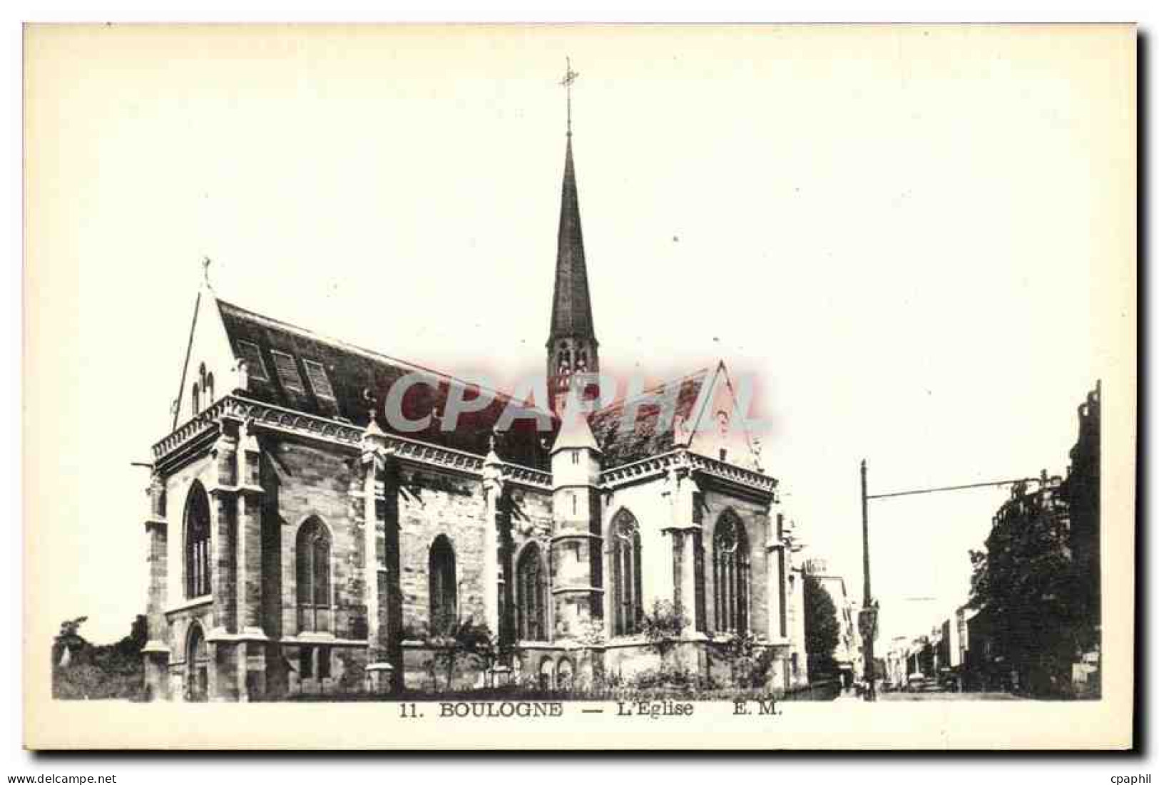 CPA Boulogne L Eglise  - Boulogne Billancourt