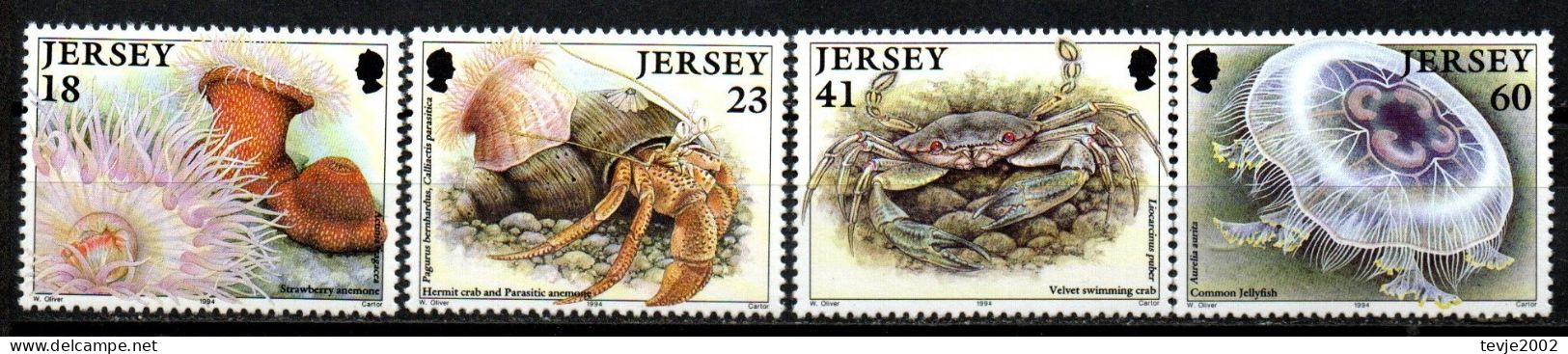 Jersey 1994 - Mi.Nr. 665 - 668 - Postfrisch MNH - Tiere Animals Krabben Crabs - Crustaceans