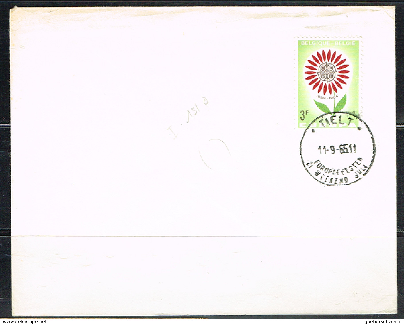 FLOR-L219 - BELGIQUE N° 1298 EUROPA Sur Lettre De Tielt 1965 - Lettres & Documents