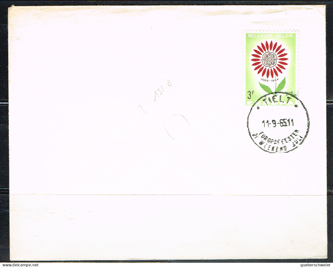 FLOR-L219 - BELGIQUE N° 1298 EUROPA Sur Lettre De Tielt 1965 - Storia Postale