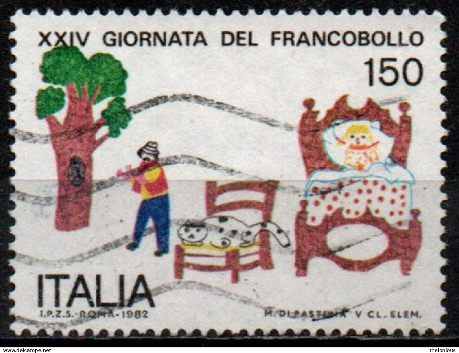 Italia Repubblica 1982: Giornata Del Francobollo - 150 Lire - Usato - 1981-90: Afgestempeld