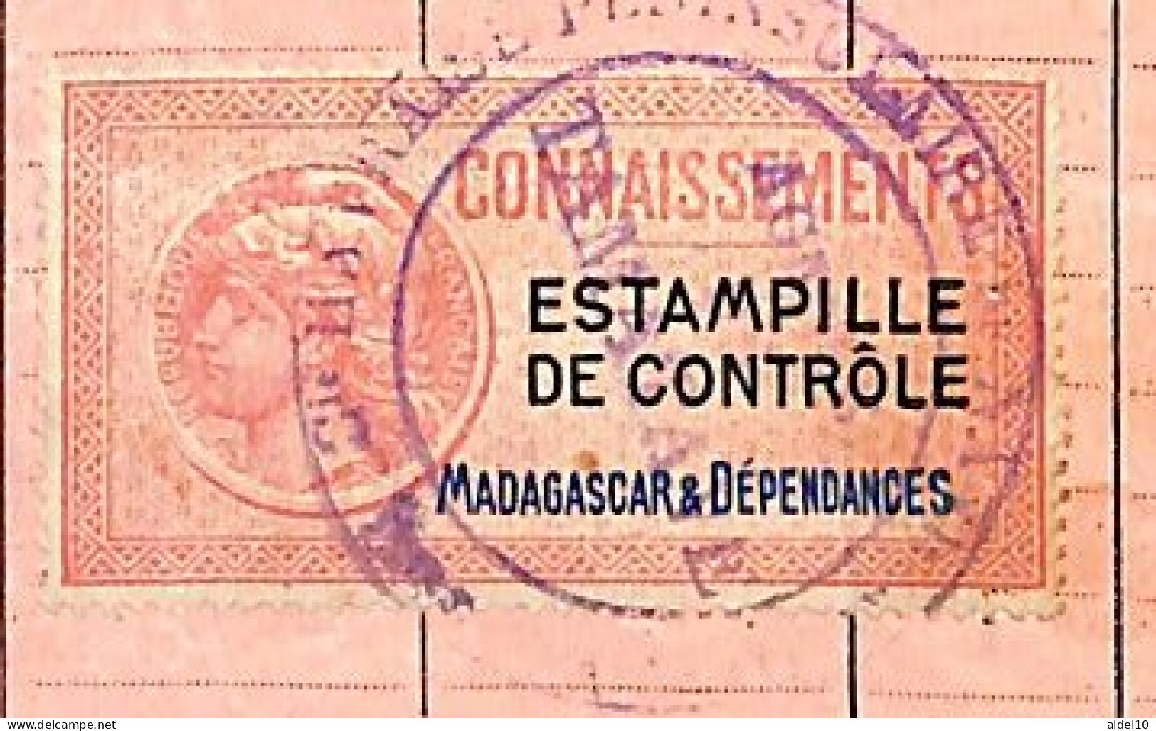 Connaissement Tamatave Pour Bordeaux 1928 Timbre Fiscal Estampille De Contrôle - Cartas & Documentos