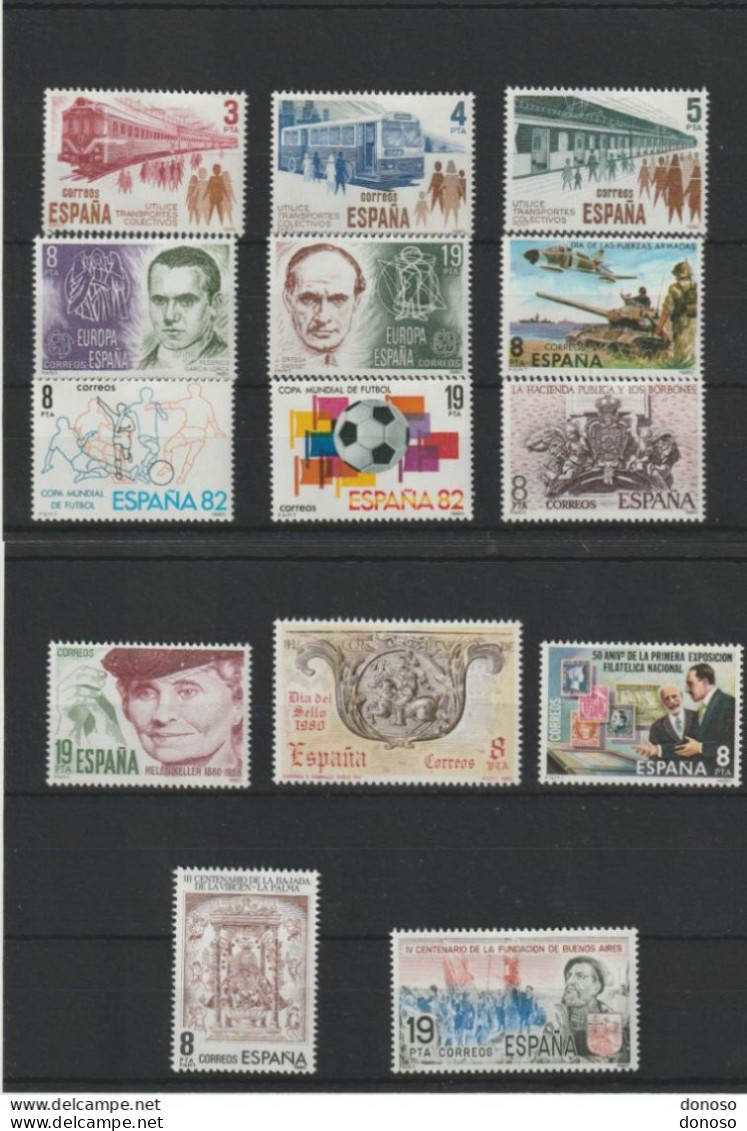 ESPAGNE 1980 Yvert  2206-2208 + 2114-2223 + 2225 NEUF** Mnh Cote 4,15 Euros - Nuevos