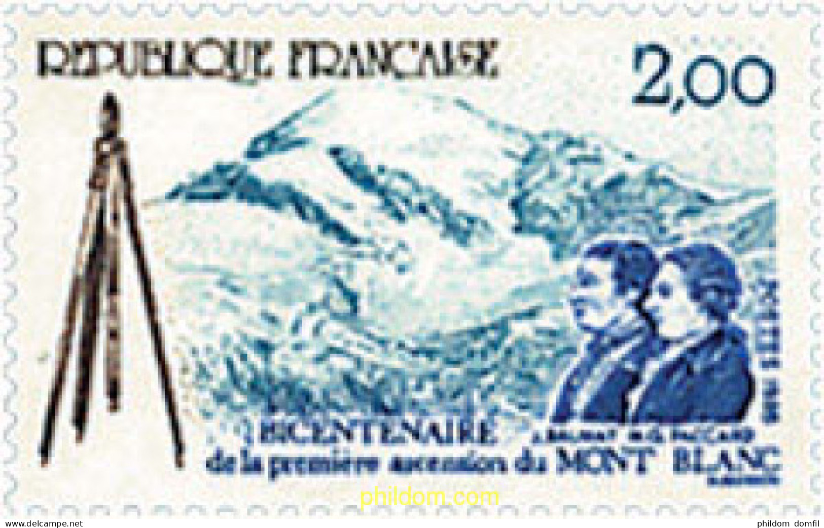 729553 HINGED FRANCIA 1986 BICENTENARIO DE LA PRIMERA ASCENSION AL MONTBLANC. - Otros & Sin Clasificación