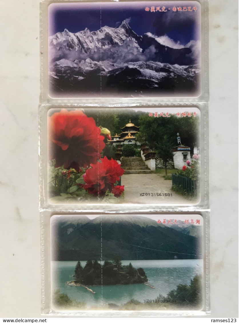 BEAUTIFUL SET MINT IN SEALED  USED ONLY TIBET   2000 EX - Paisajes