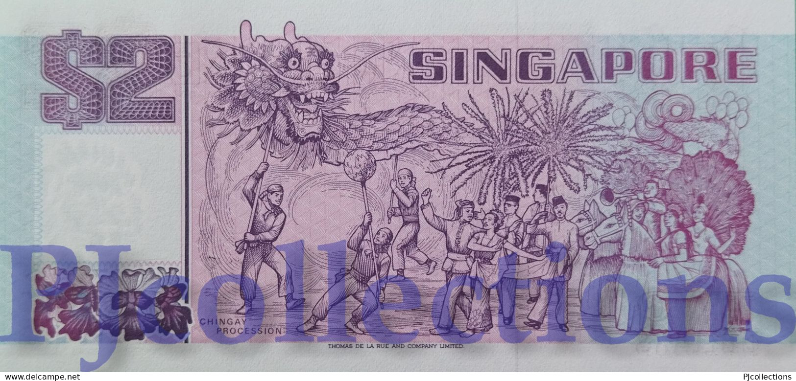 SINGAPORE 2 DOLLARS 1992 PICK 28 UNC - Singapore