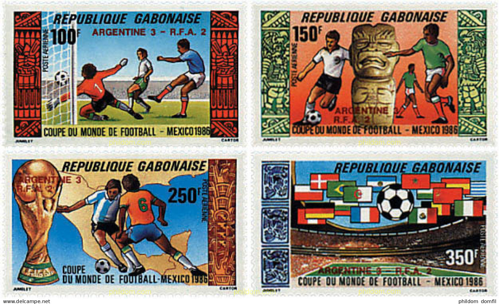 729560 HINGED GABON 1986 COPA DEL MUNDO DE FUTBOL. MEXICO-86 - Gabon