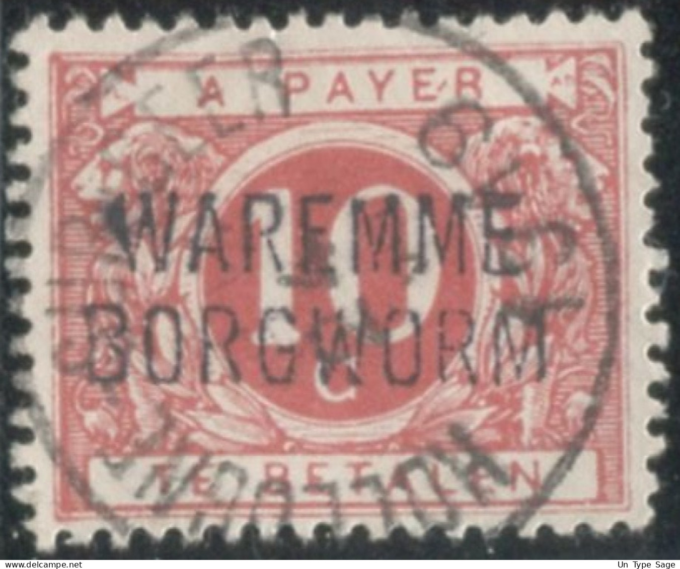 Belgique Timbre-taxe (TX) - Surcharge Locale De Distributeur - WARMME / BORGWORM - (F983) - Timbres