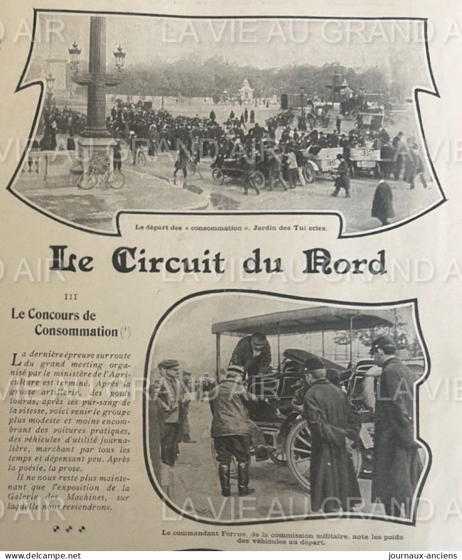 1902 COURSE AUTOMOBILE - LE CIRCUIT DU NORD - GEORGES RICHARD - PEUGEOT - ASTER - BARDON - GILLET FOREST - MERCY ETC.... - 1900 - 1949