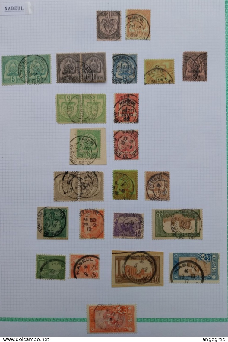 Tunisie Lot Timbre Oblitération Choisies Nabeul Dont Colis Postaux Fragment  à Voir - Used Stamps