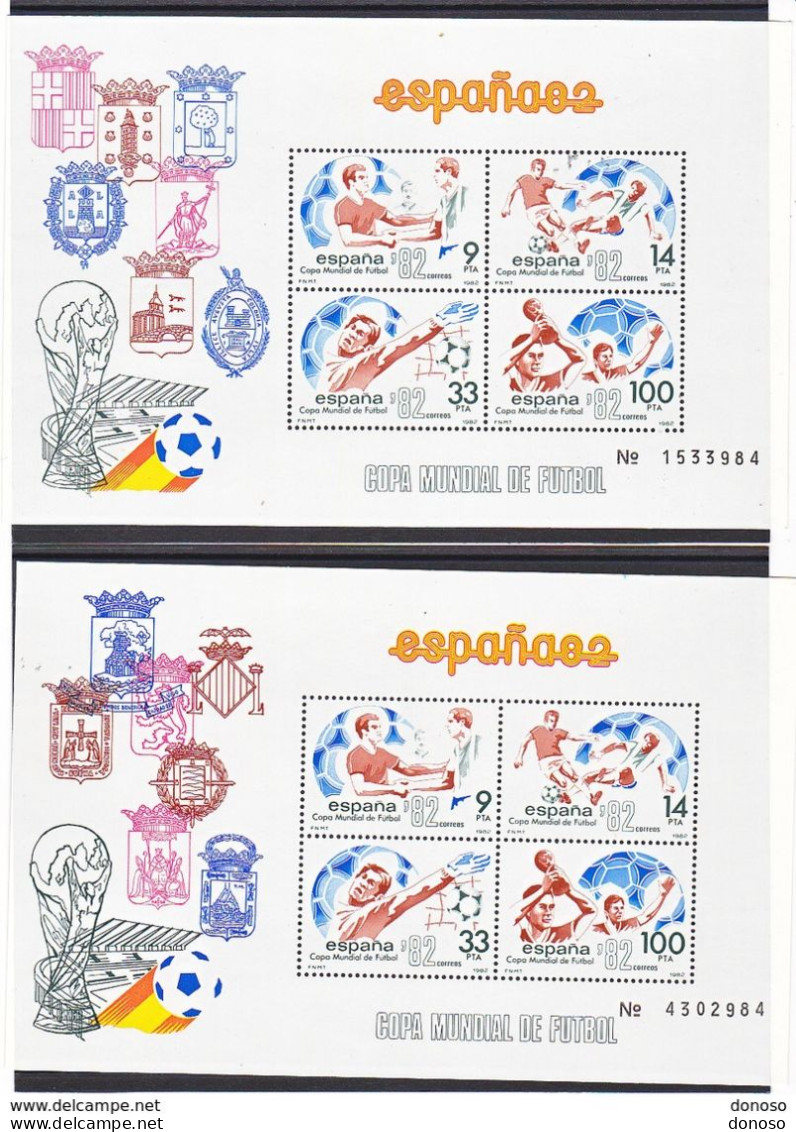 ESPAGNE 1982 Coupe Du Monde De Football  Yvert BF 31-32, Michel Block 25-26 NEUF** MNH Cote 5,50 Euros - Unused Stamps