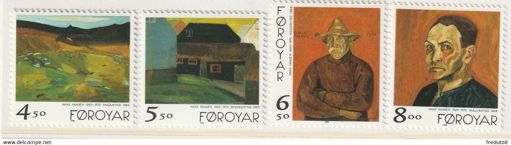 Féroé - N°338/41 ** (1998) Peintre - Faroe Islands