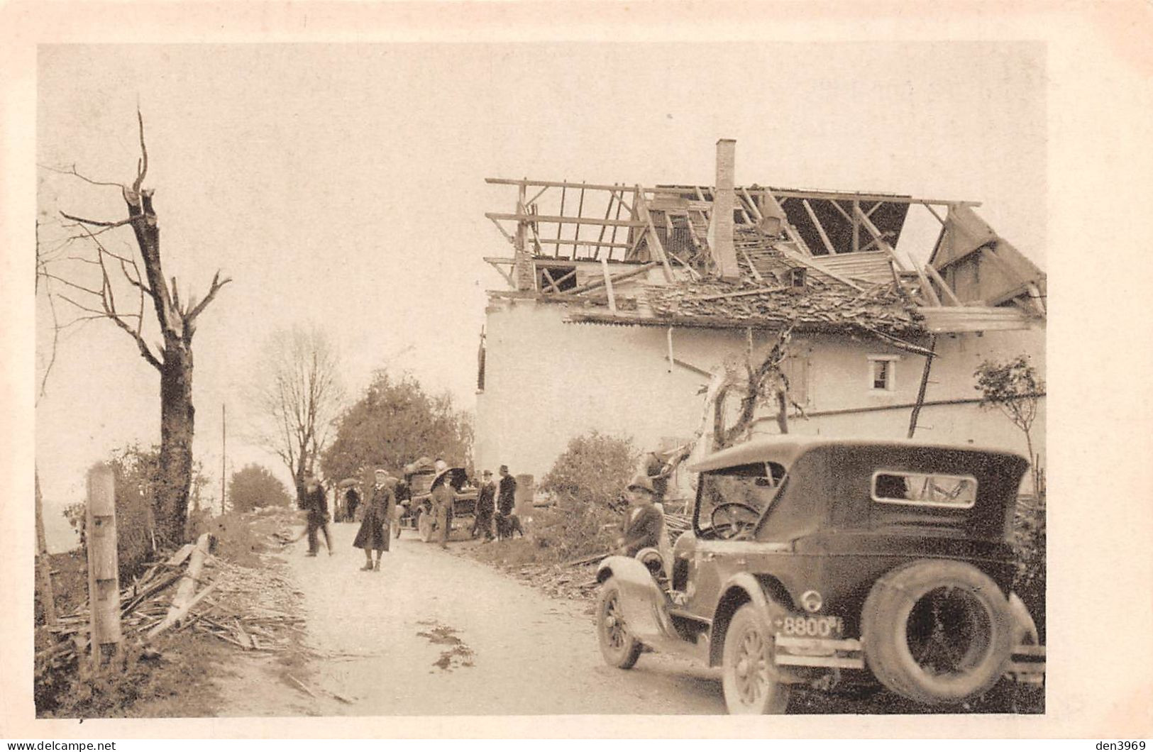 Suisse - NE - La CHAUX-de-FONDS - Cyclone Du 12 Juin 1926 - Ferme Détruite - Automobile - La Chaux-de-Fonds