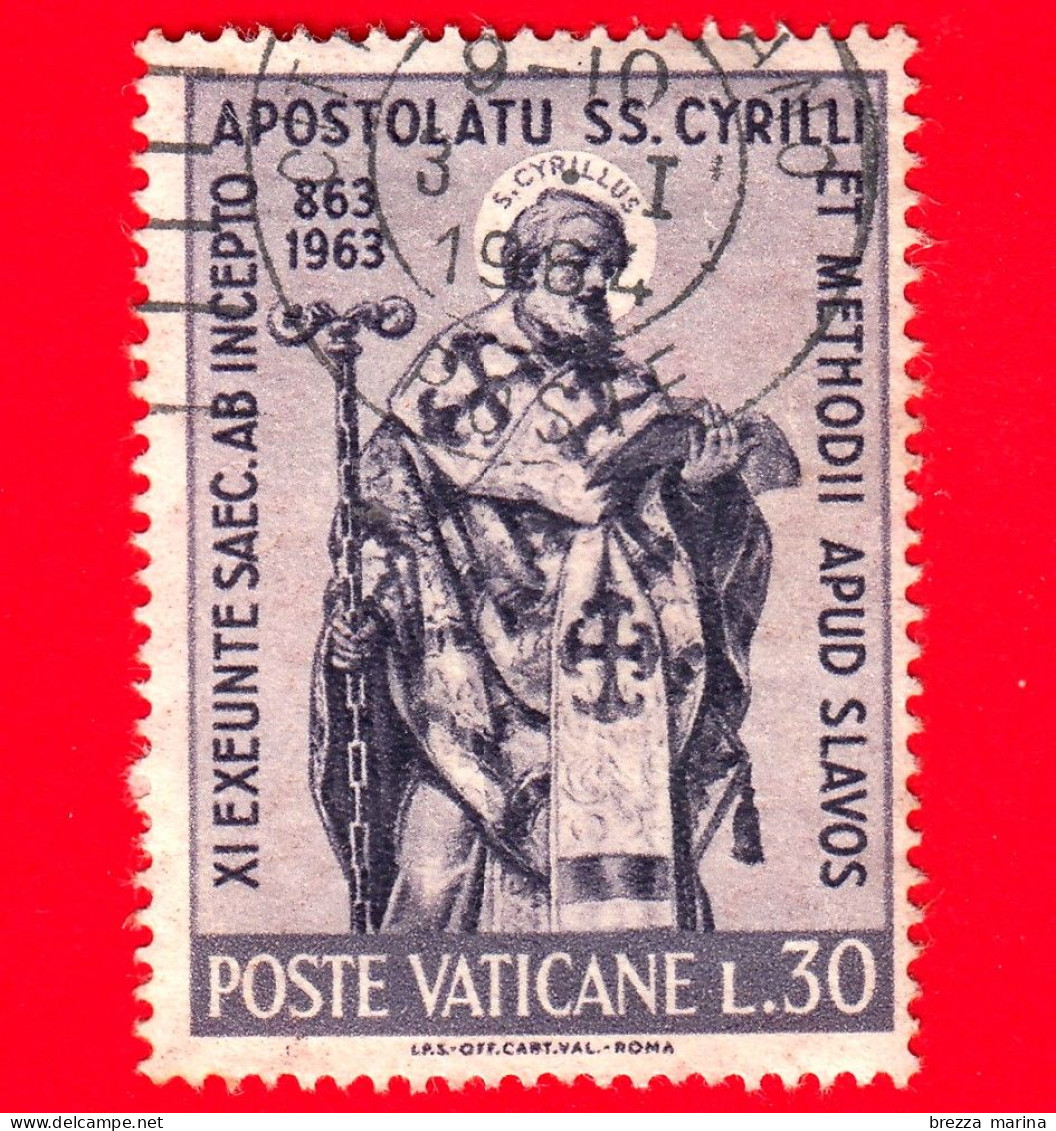 VATICANO - Usato - 1963 - 11º Centenario Dell'apostolato Dei Santi Cirillo E Metodio - S. Cirillo  - 150 L. • - Gebruikt