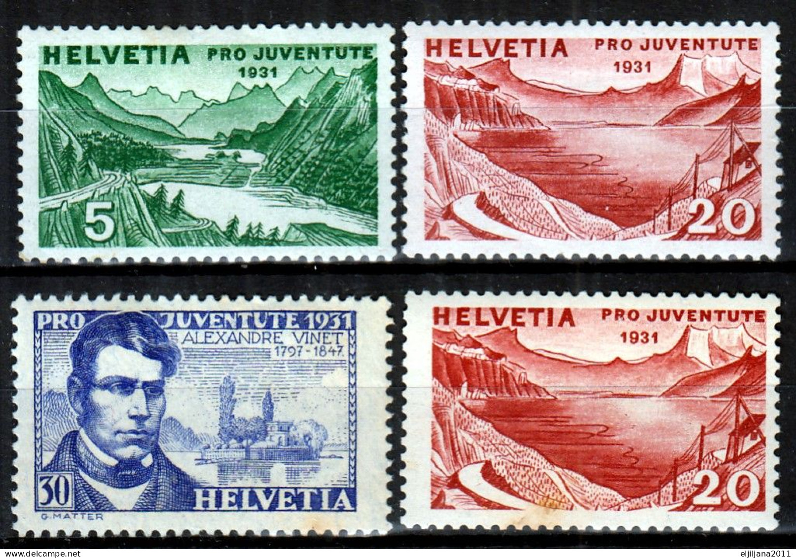 Switzerland / Helvetia / Schweiz / Suisse 1931 ⁕ Pro Juventute Mi.246, 248-249 ⁕ 4v MH / MNH - See Scan - Unused Stamps