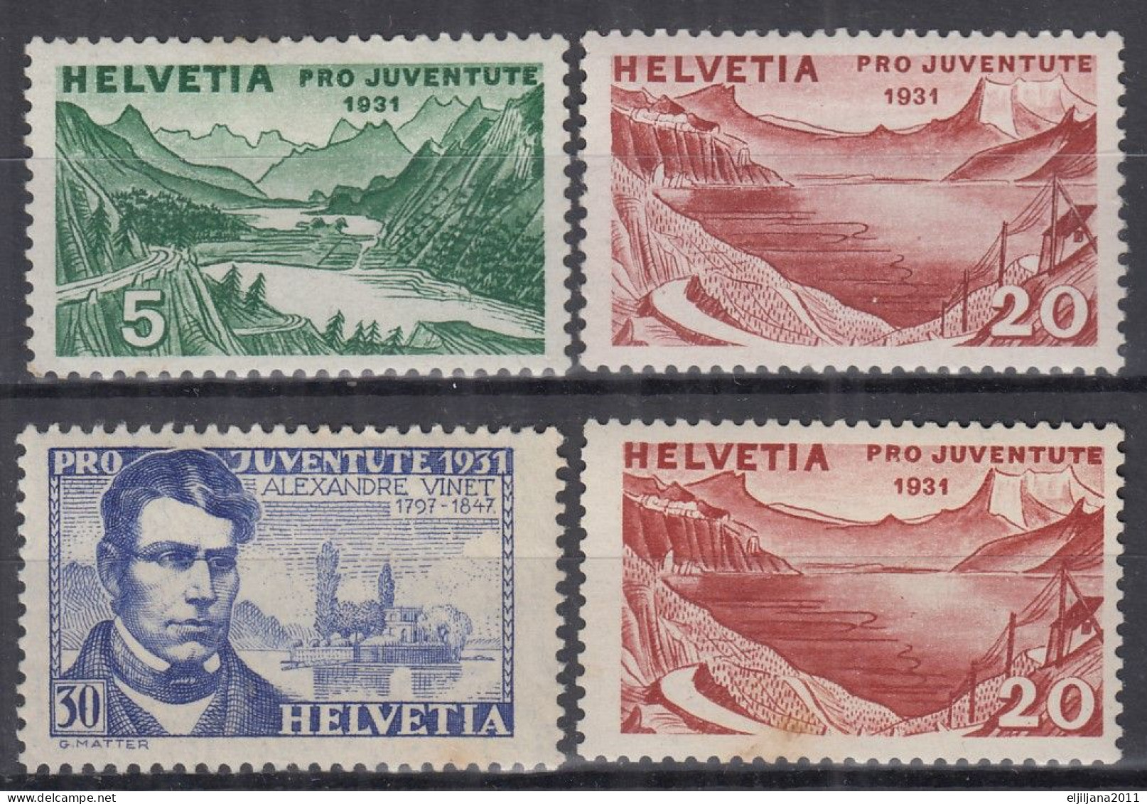 Switzerland / Helvetia / Schweiz / Suisse 1931 ⁕ Pro Juventute Mi.246, 248-249 ⁕ 4v MH / MNH - See Scan - Unused Stamps