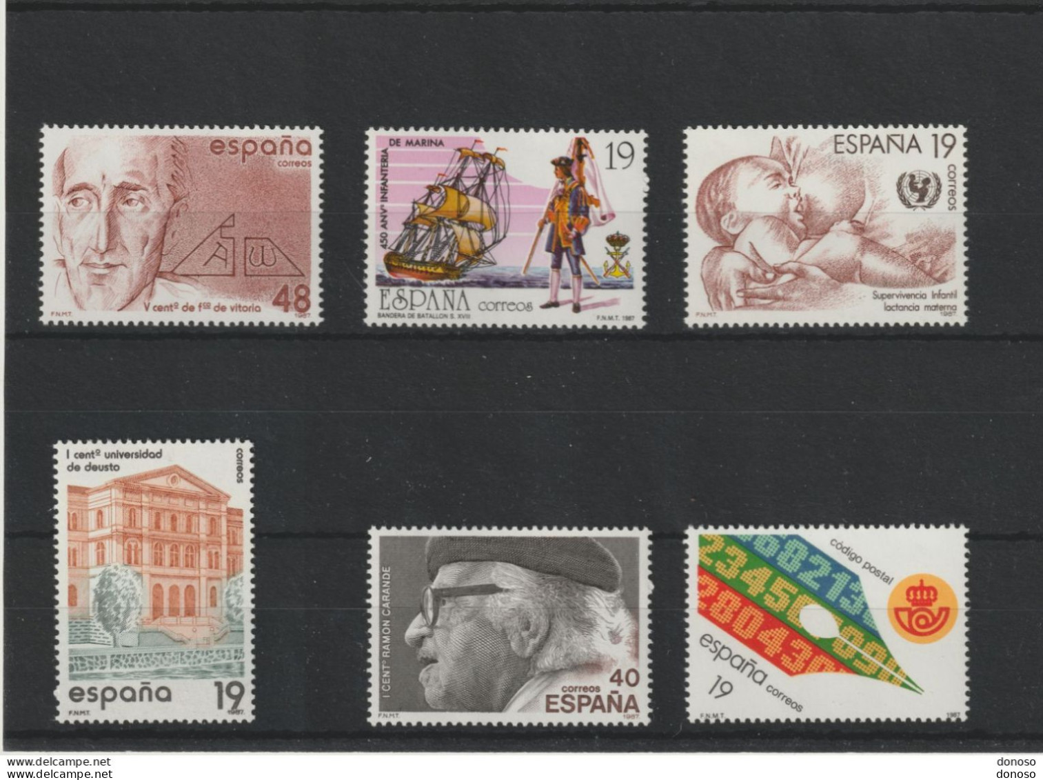 ESPAGNE 1987 Yvert 2498-2501 + 2519-2520 NEUF** MNH Cote 3,40 Euros - Nuovi