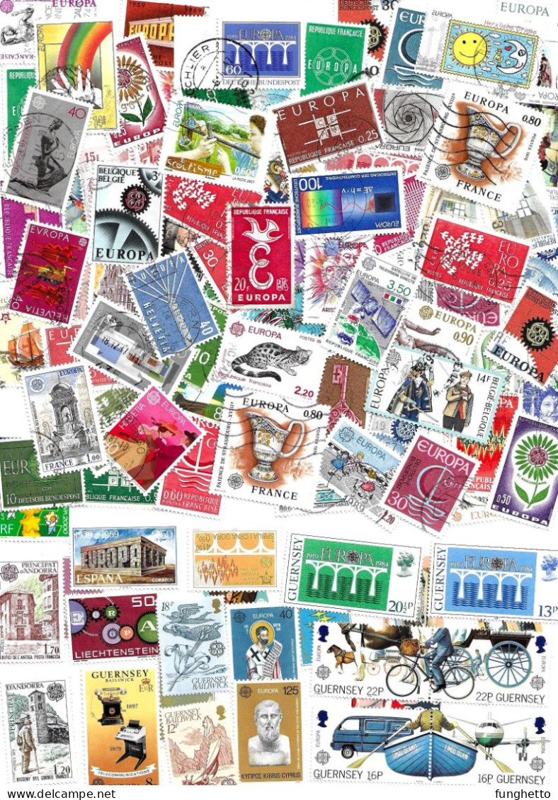 EUROPA CEPT-POSTEUROP : 120 Used Stamps (usati Misti Vari Stati)+ 24 Stamps Mint**(nuovi): See The 3 Photos! - Andere & Zonder Classificatie