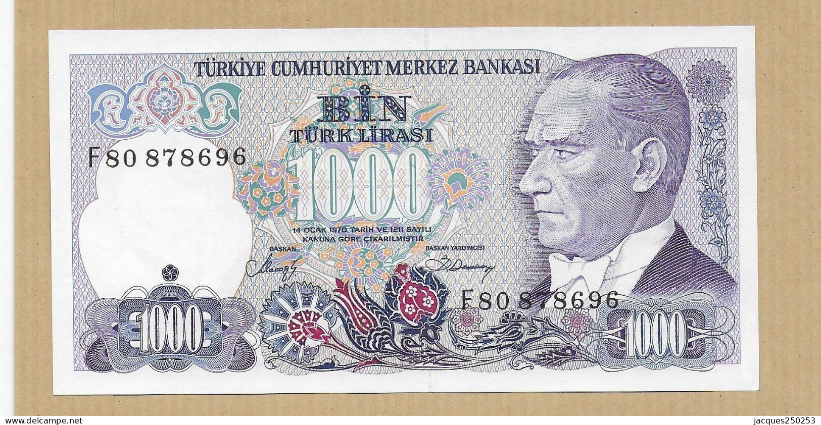 1000 BIN TURKLIRASI 1986-1988 NEUF - Turkije