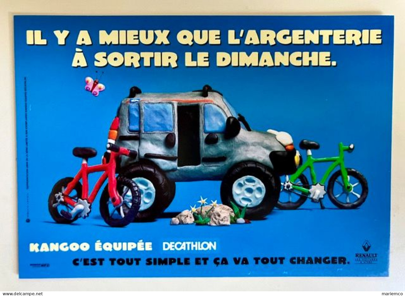 Publicité DECATHLON RENAULT Kangoo équipée Décathlon - Werbepostkarten