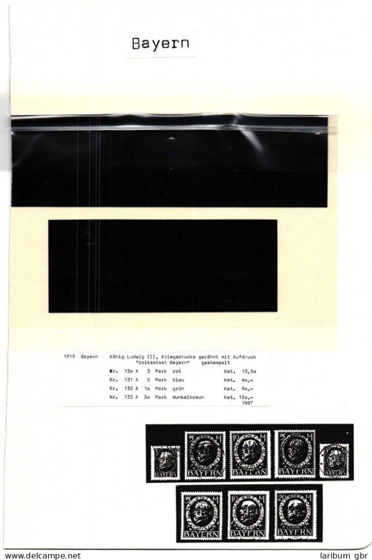 Bayern Lot Ab Der Ludwigzeit Gestempelt Garantieblätter Borek #HM344 - Gebraucht