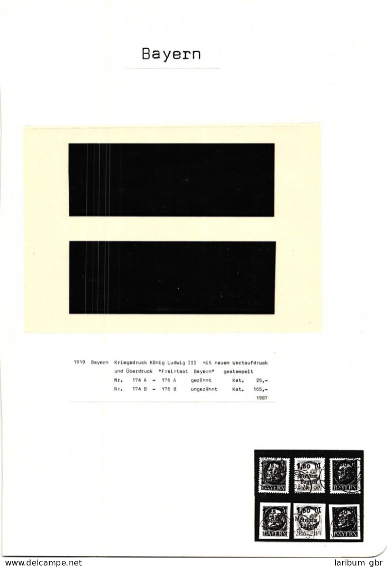 Bayern Lot ab der Ludwigzeit gestempelt Garantieblätter Borek #HM344