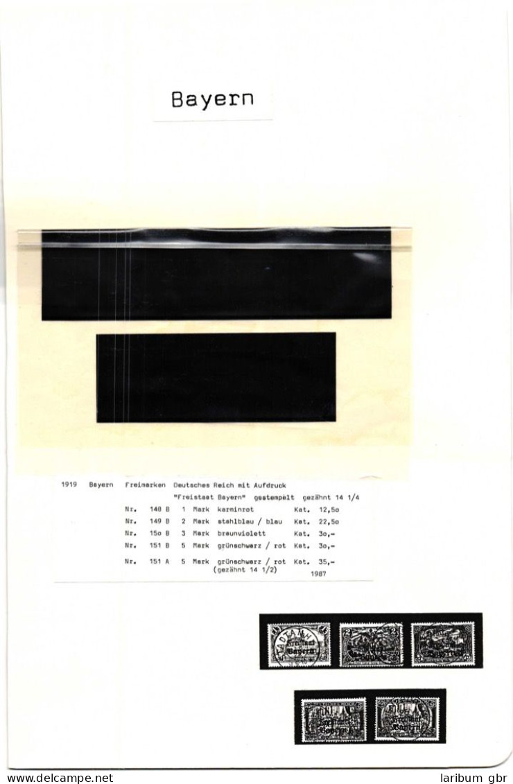 Bayern Lot ab der Ludwigzeit gestempelt Garantieblätter Borek #HM344