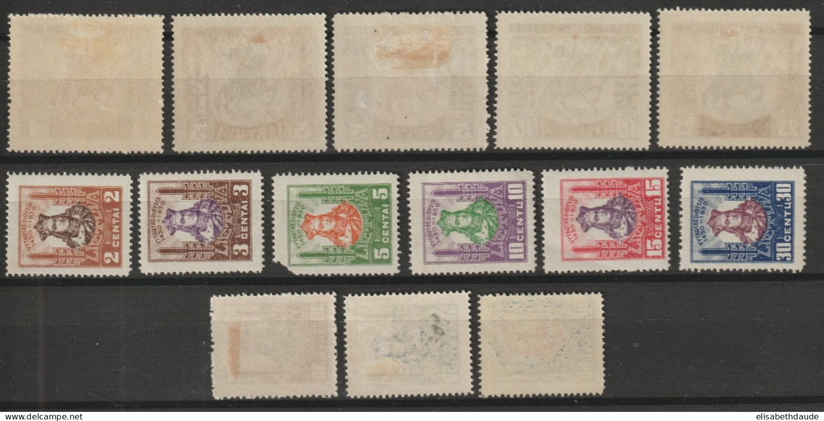 1930 - LITUANIE - SERIE COMPLETE N° 289/302 * MH - COTE = 180 EUR. - Lithuania