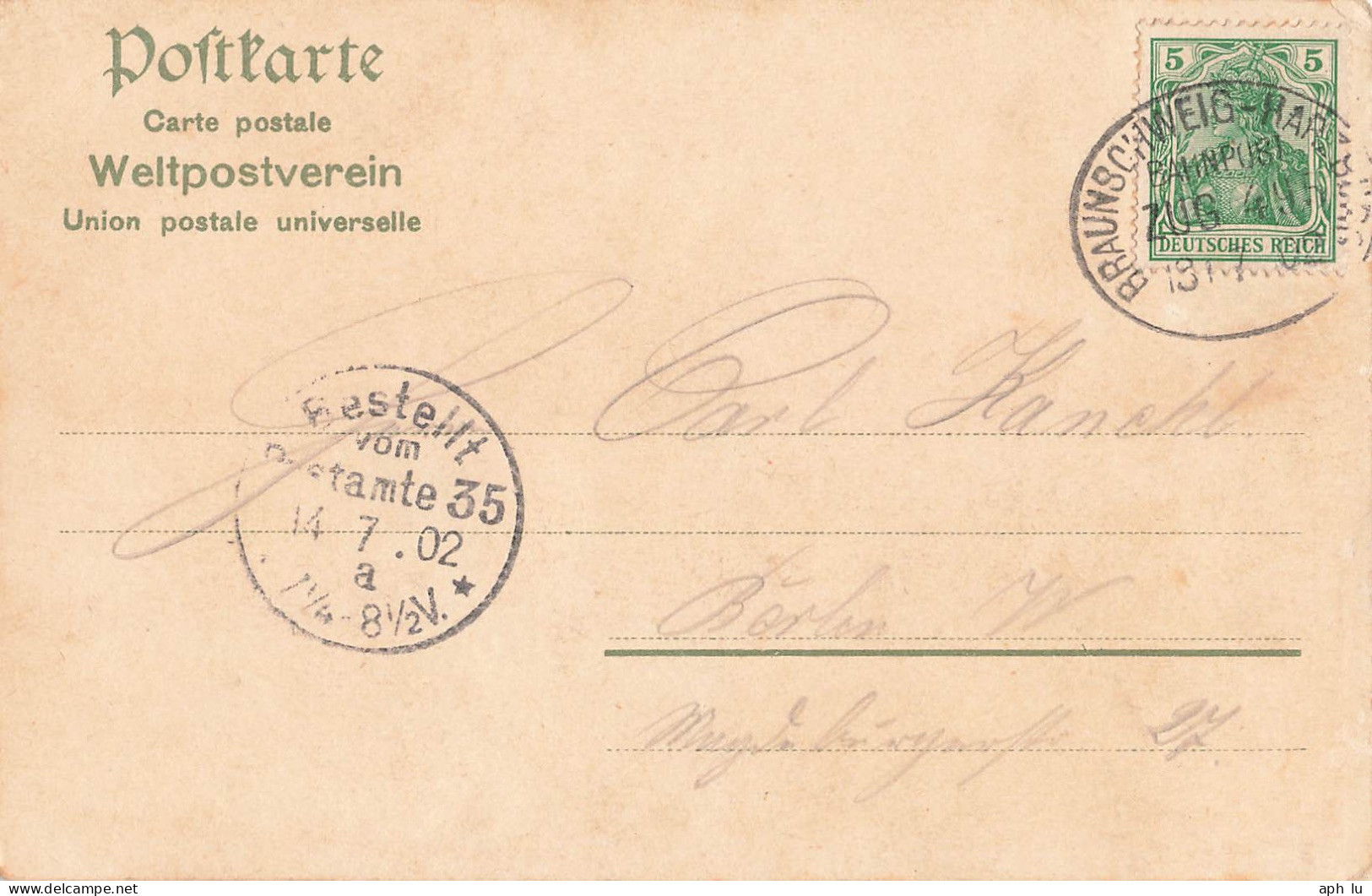 Bahnpost (Ambulant; R.P.O./T.P.O.) Braunschweig-Harzburg (ZA2316) - Briefe U. Dokumente