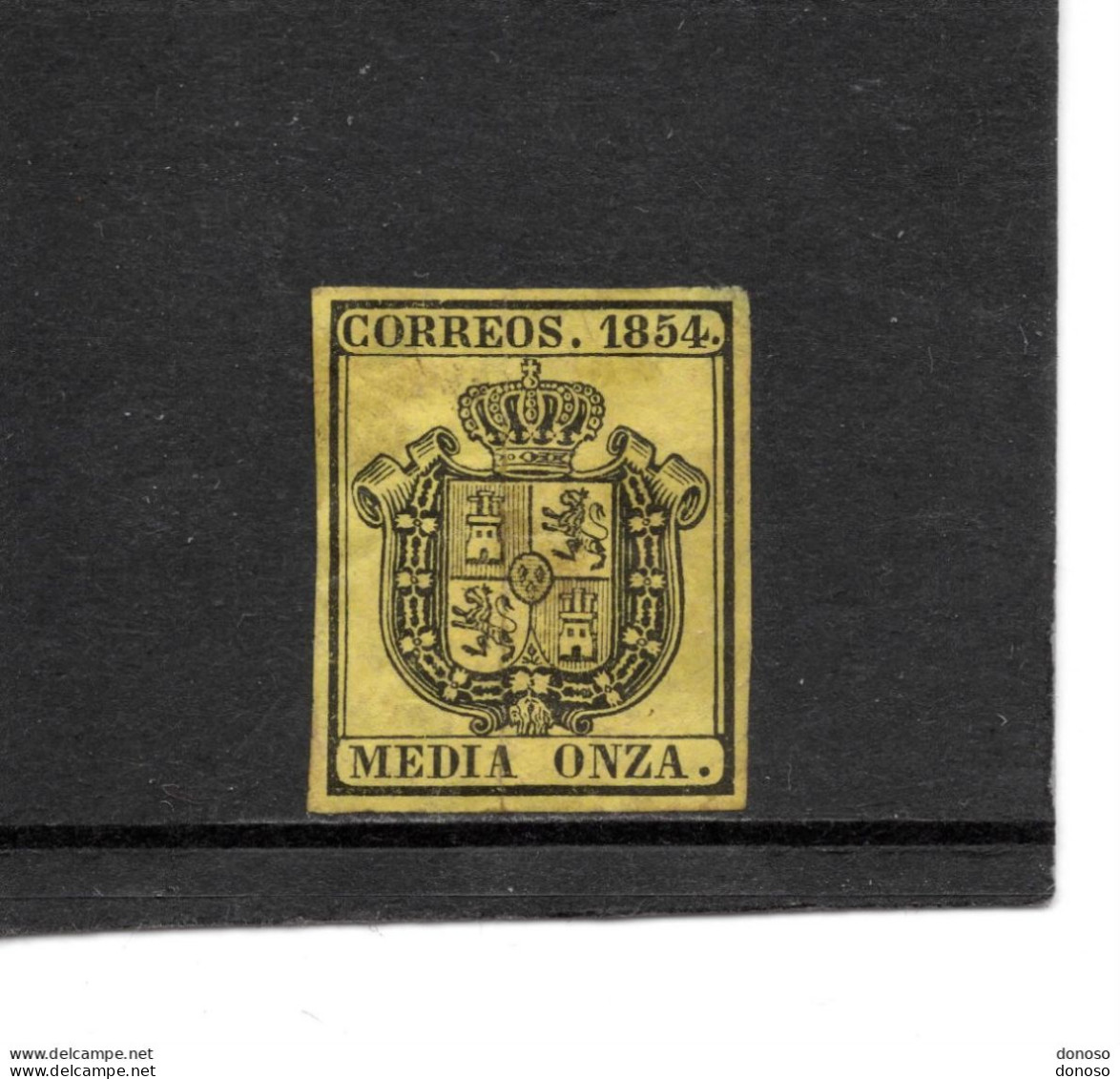 ESPAGNE 1854 SERVICE Yvert 1 NEUF* MH - Servicios