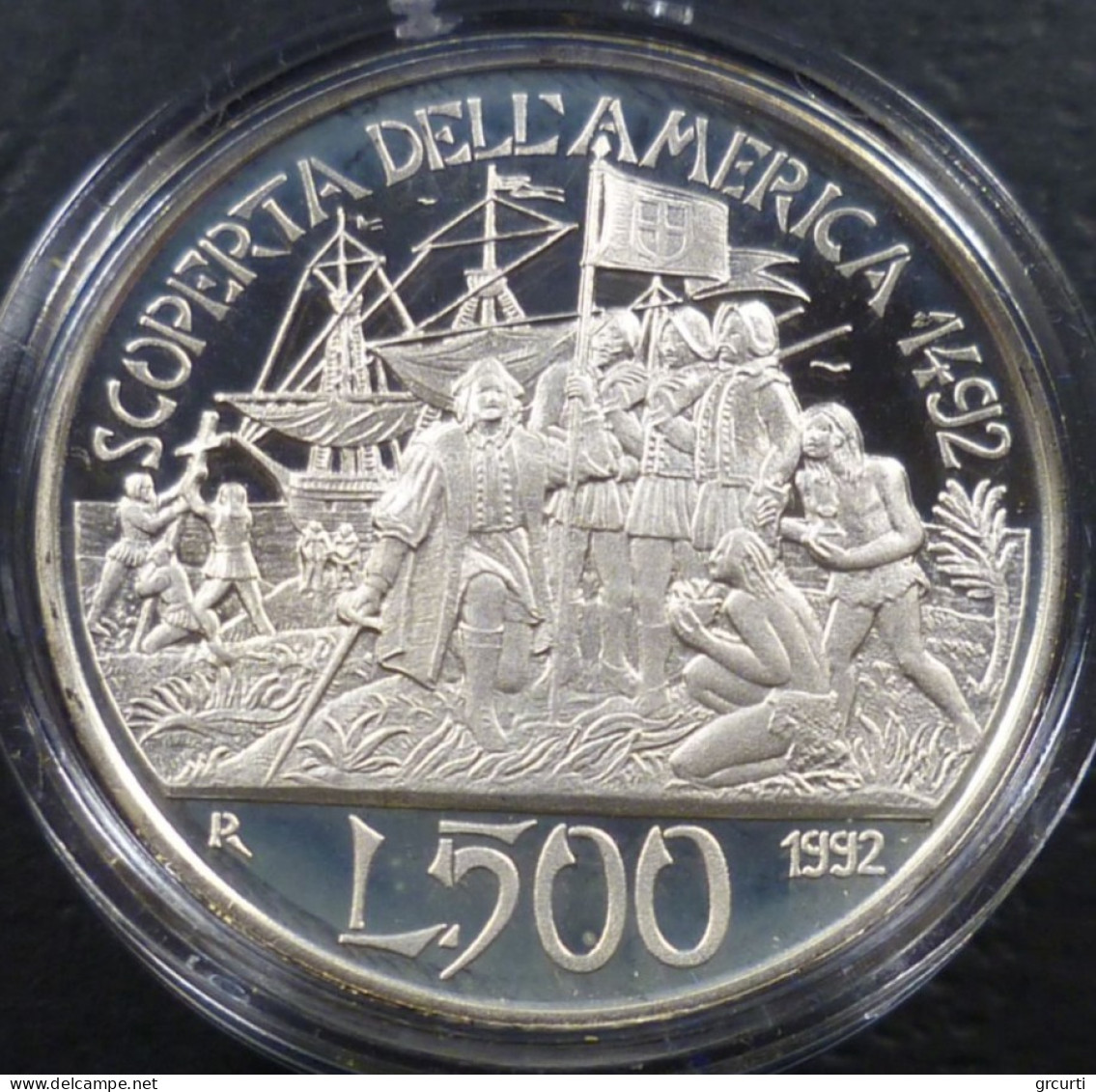 Italia - 500 Lire 1992 - 500° Scoperta Dell'America - 4° Emissione - 500 Liras