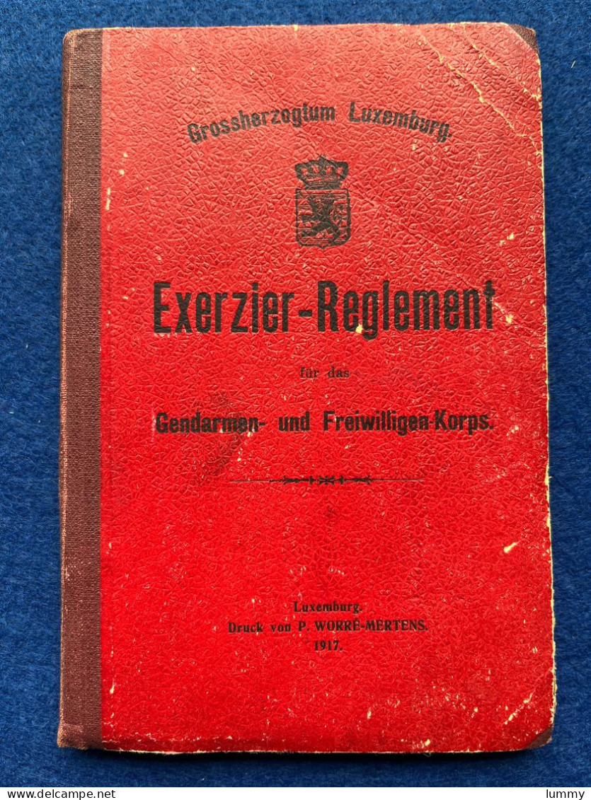 Luxemburg - Exerzier-Reglement Für Das Gendarmen- Und Freiwilligen-Korps 1917 - 167 Seiten 17 X 11,5 Cm - Sehr Selten!! - Historische Dokumente