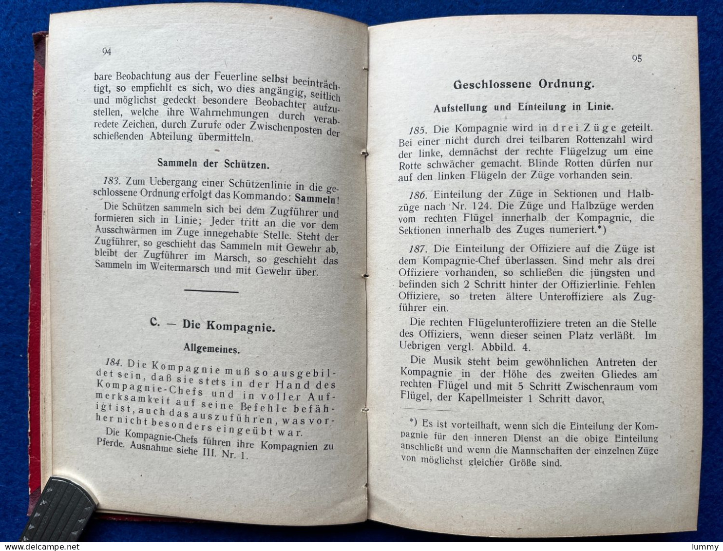 Luxemburg - Exerzier-Reglement für das Gendarmen- und Freiwilligen-Korps 1917 - 167 Seiten 17 x 11,5 cm - Sehr selten!!