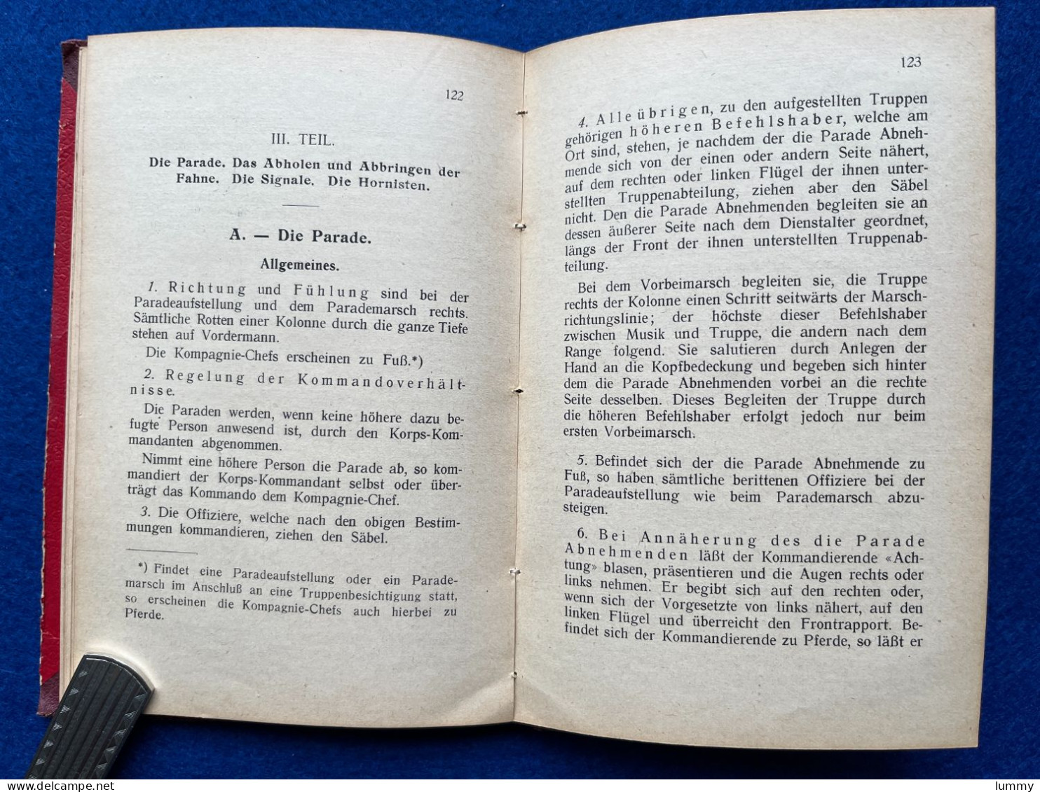 Luxemburg - Exerzier-Reglement für das Gendarmen- und Freiwilligen-Korps 1917 - 167 Seiten 17 x 11,5 cm - Sehr selten!!
