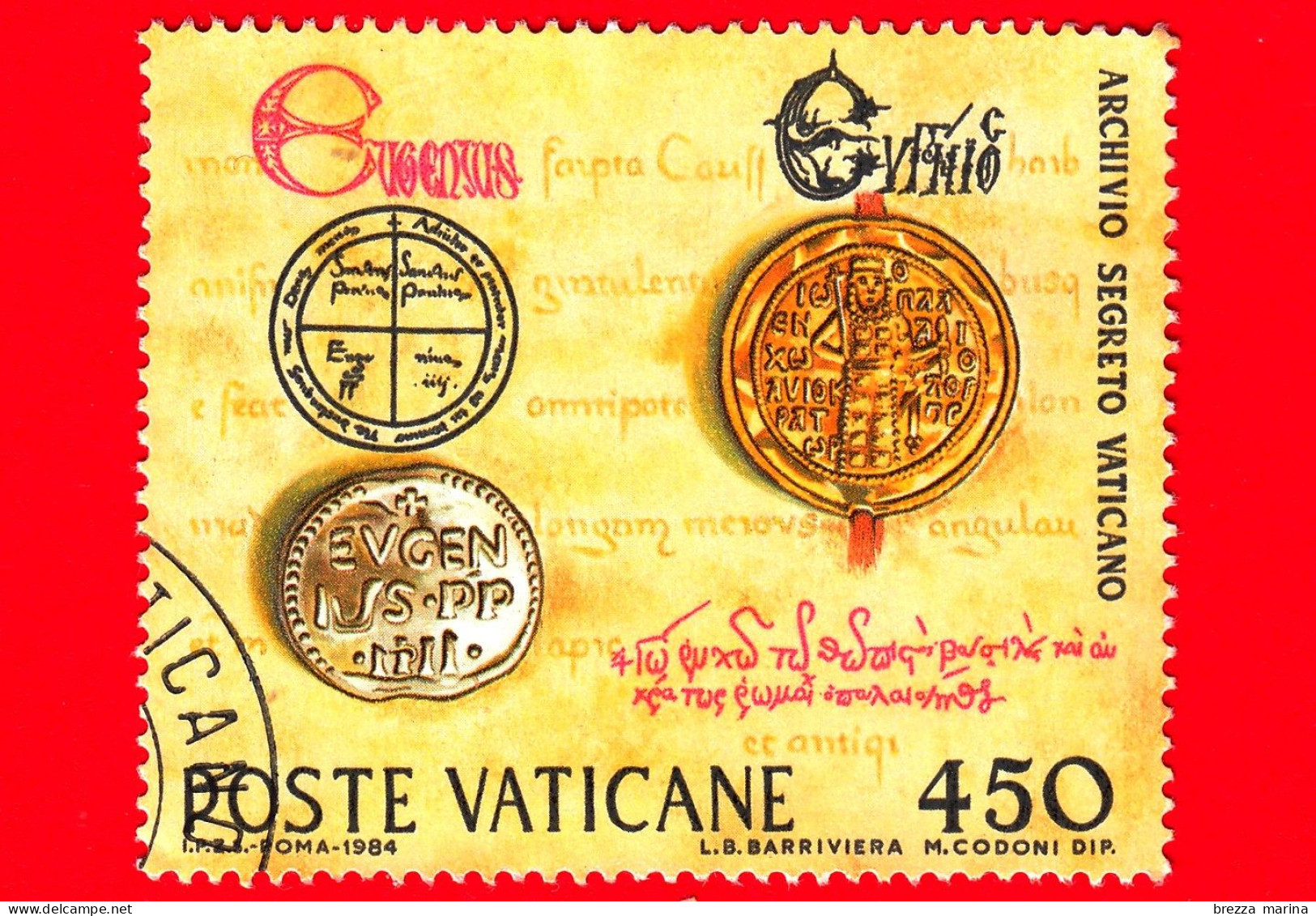 VATICANO - Usato - 1984 - Istituzioni Culturali E Scientifiche Della Santa Sede - Sigilli Dell'archivio Vaticano - 450 - Gebruikt