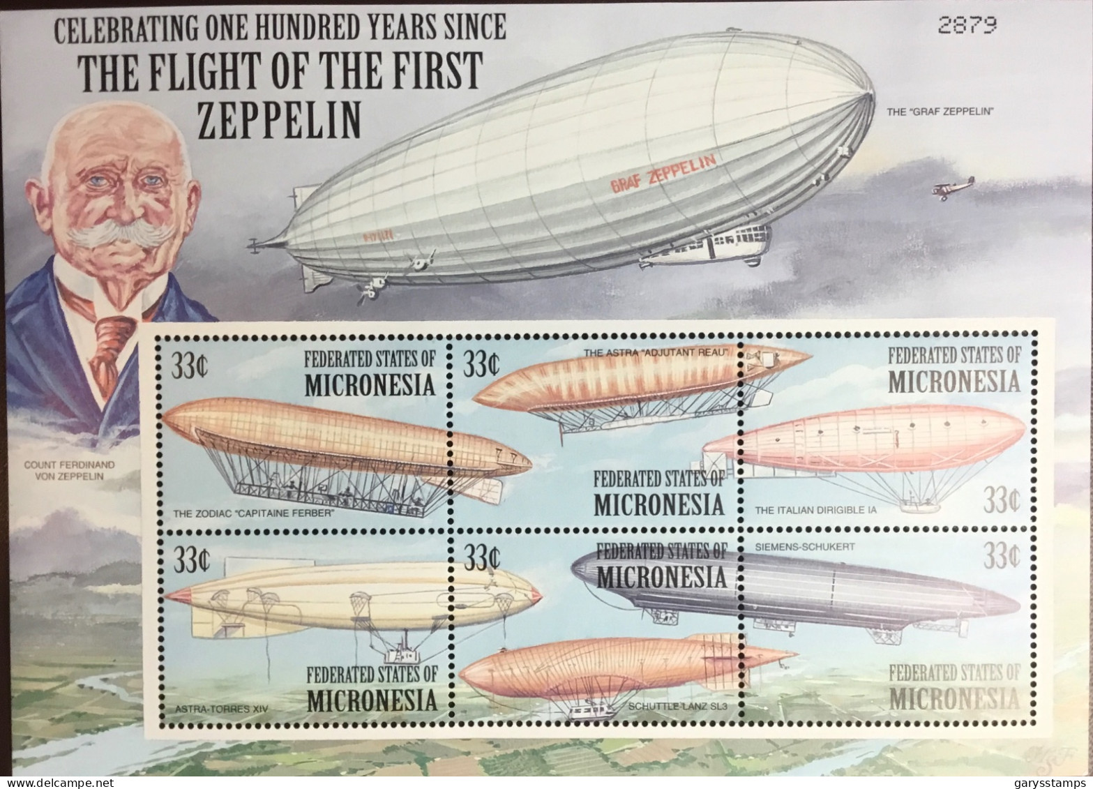 Micronesia 2000 Zeppelin Centenary Sheetlet MNH - Micronésie