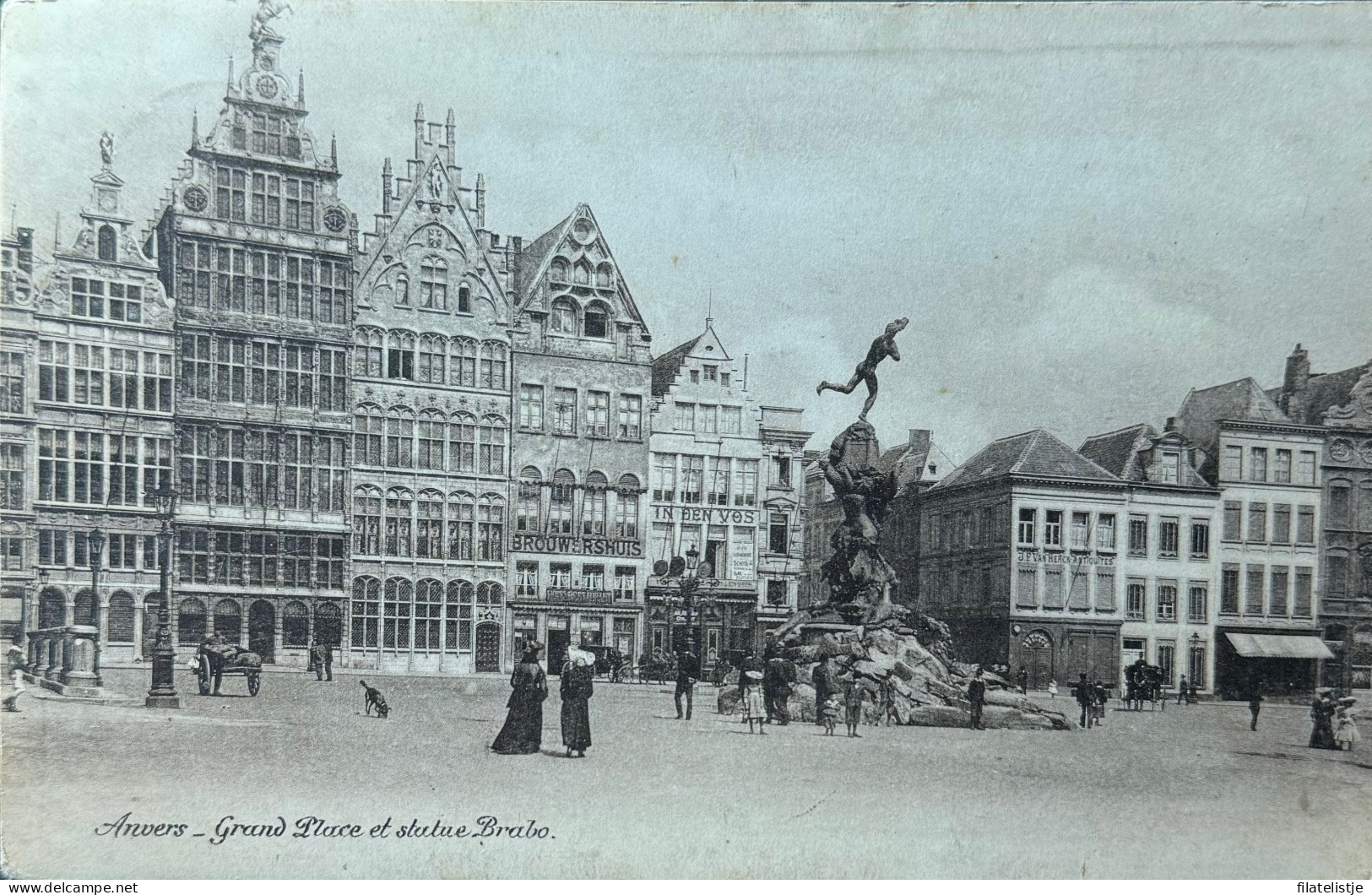 Antwerpen Grote Markt En Het Standbeeld Brabo - Antwerpen