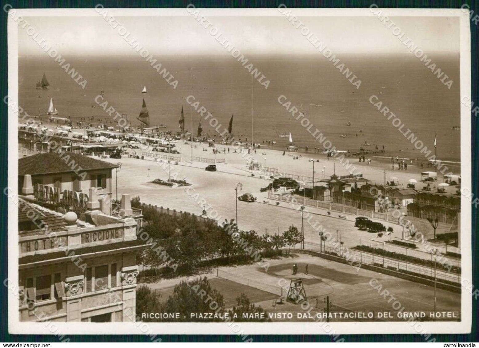 Rimini Riccione Piazzale A Mare FG Foto Cartolina RT0672 - Rimini