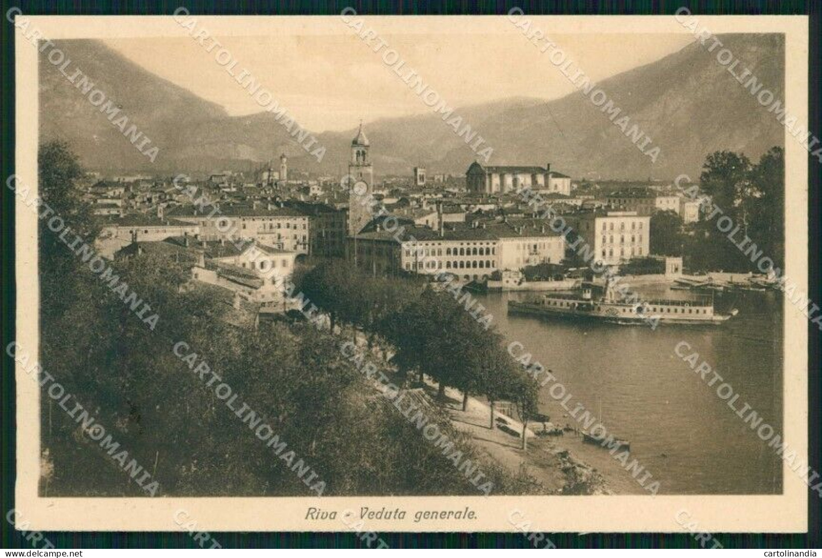 Trento Riva Del Garda Lago Piroscafo Cartolina RT0470 - Trento