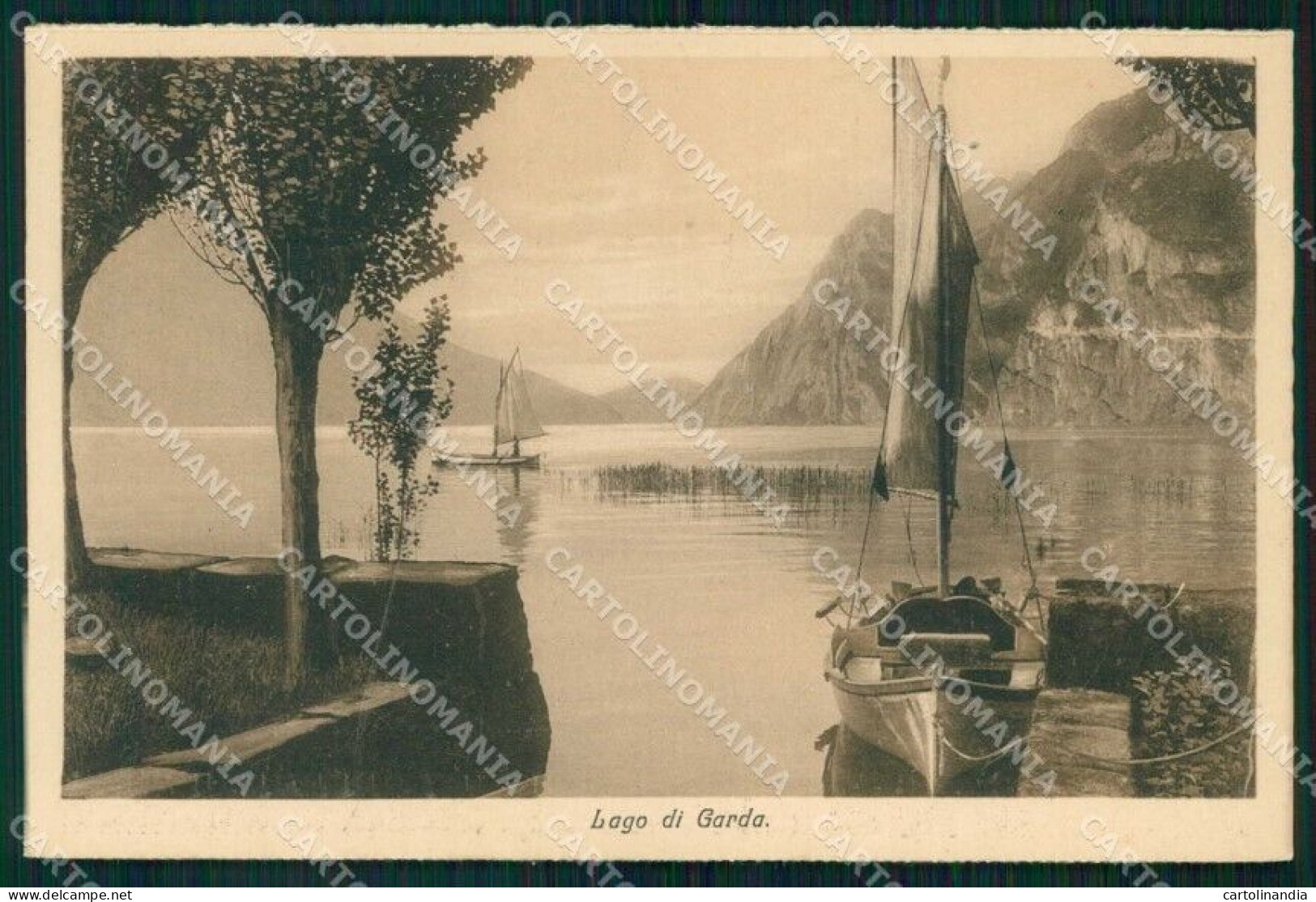 Trento Riva Del Garda Lago Barche Cartolina RT0463 - Trento