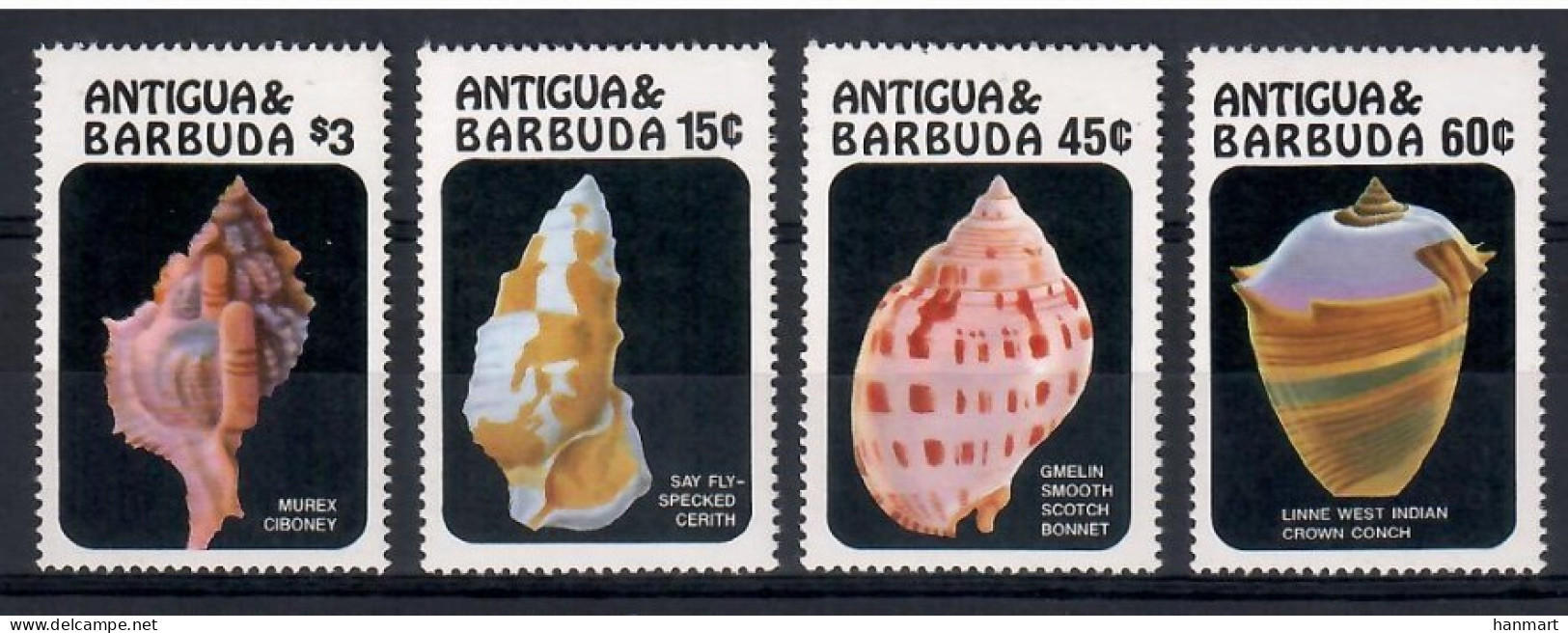 Antigua And Barbuda 1986 Mi 953-956 MNH  (ZS2 ANB953-956) - Muscheln